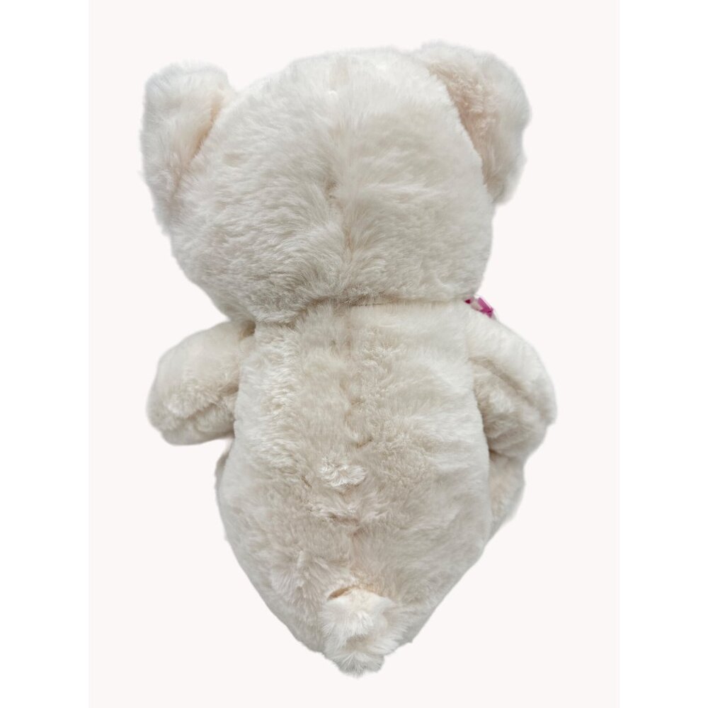 Dan Dee Collectors Choice Plush Teddy Bear 16 White Soft Pink Ribbons Hug Me - Picture 4 of 9